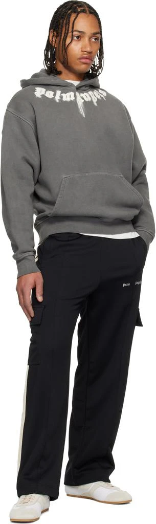 Palm Angels Black Classic Logo Cargo Track Pants 4