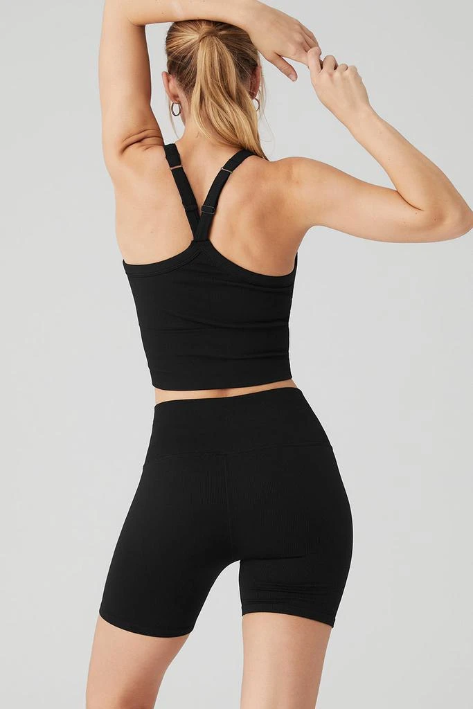 Alo Yoga Seamless Ribbed Favorite Bra Tank - Black 2