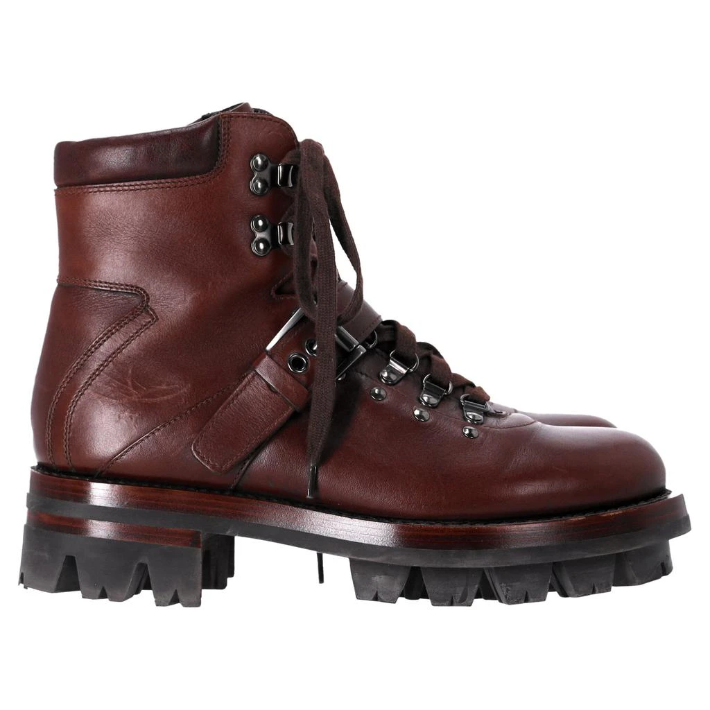 Prada Hiking Boots in Brown Leather 1