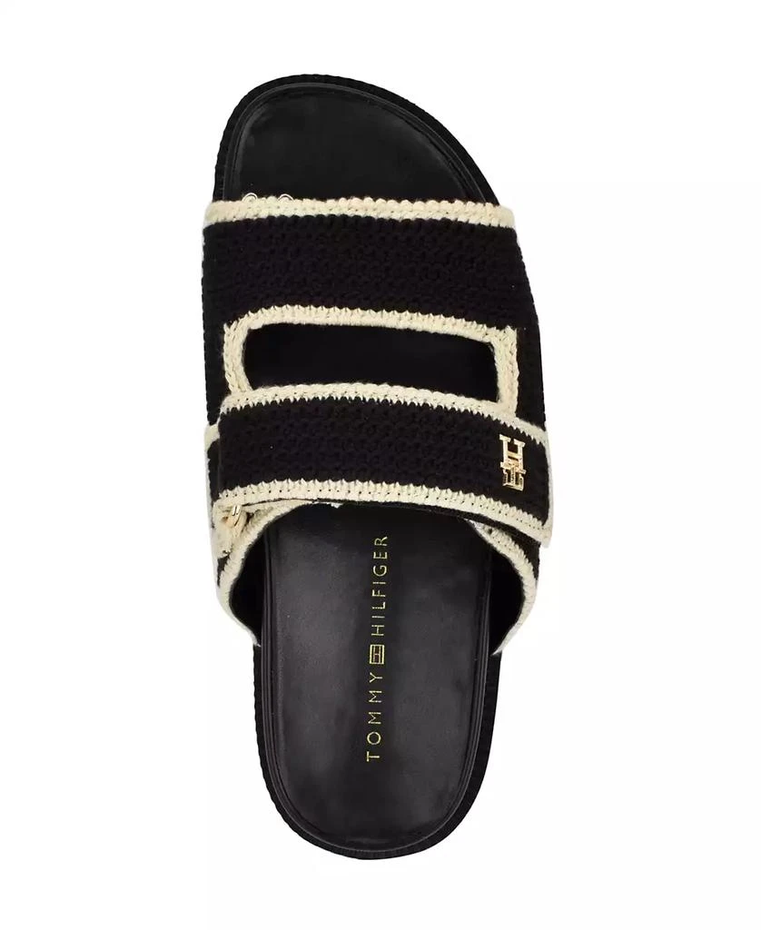 Tommy Hilfiger Women's Landyn Crochet Double Band Flat Sandals 4