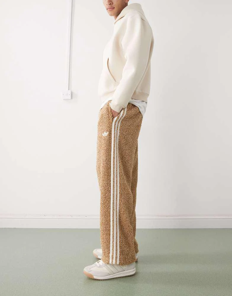 Adidas adidas Originals Boucle Firebird track pants in brown 3