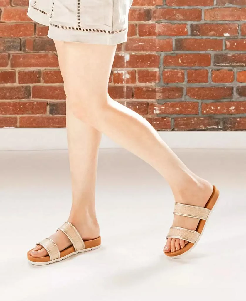 White Mountain Women's Tropical Slide Slip-On Sandals 7