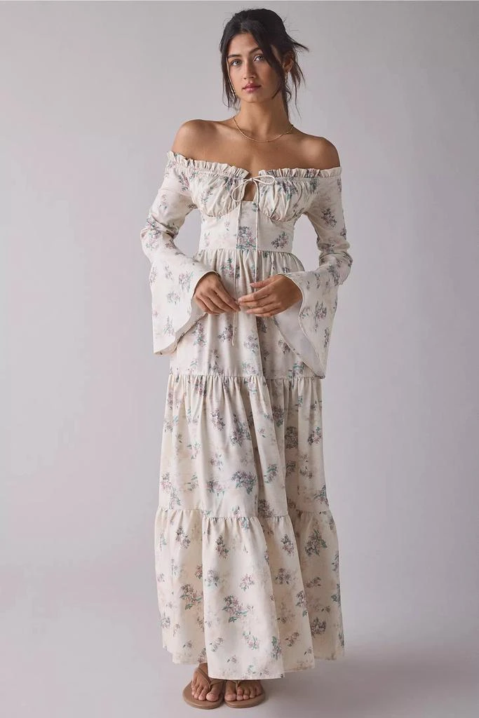 Kiss The Sky Kiss The Sky Off-The-Shoulder Bell Sleeve Maxi Dress 1