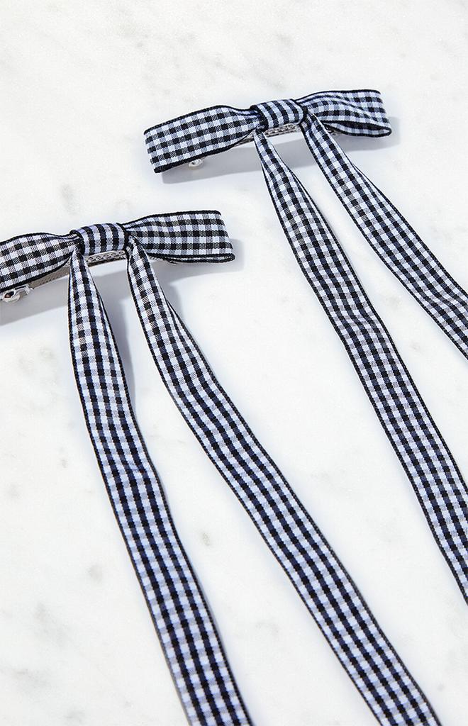 PacSun 2 Pack Gingham Bow Clips