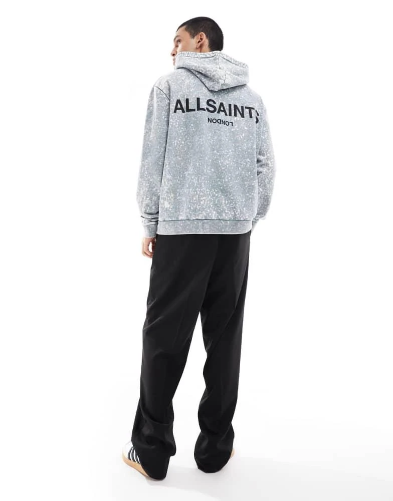 ALL SAINTS AllSaints Underground Oth hoodie in stone wash grey 1