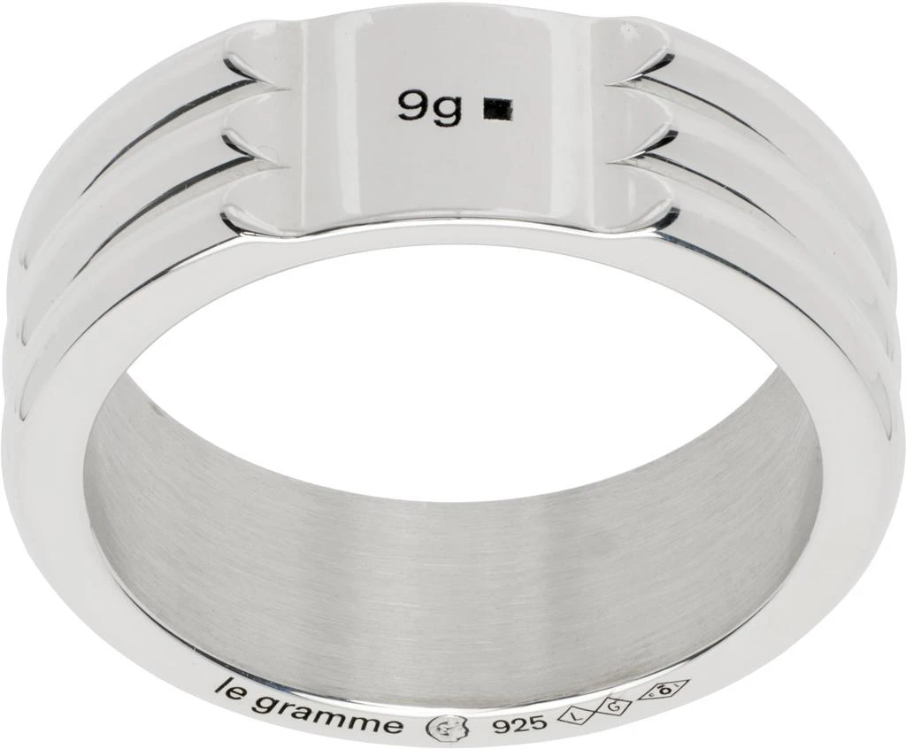 Le Gramme Silver Godron 'La 9g' Ring 1