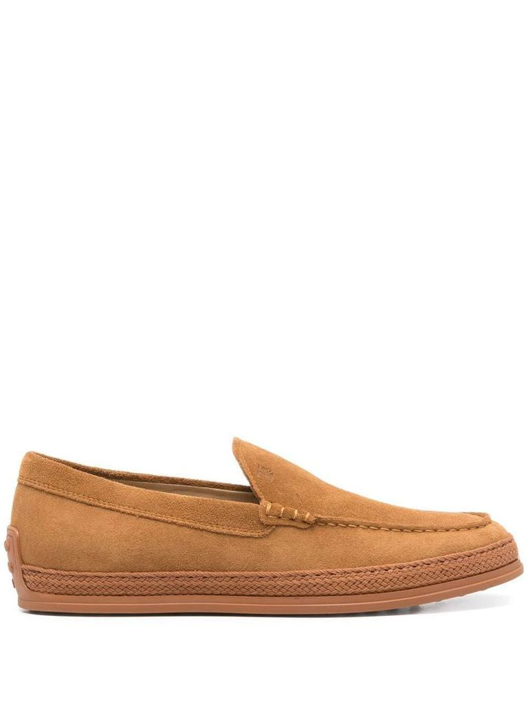 Tod'S Tod'S Cord Weaving Slip-On Suede Loafers Shoes 1