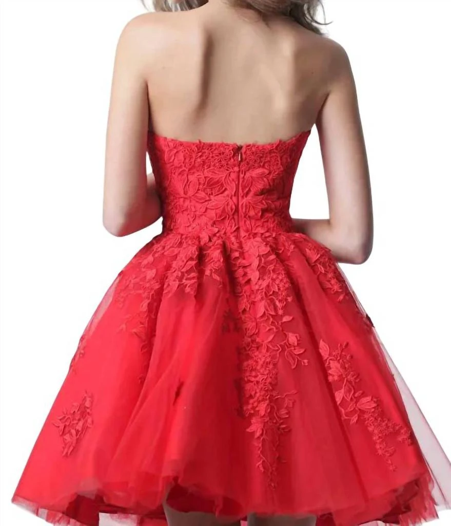 JVN Jvn - Strapless Lace Prom Dress 2