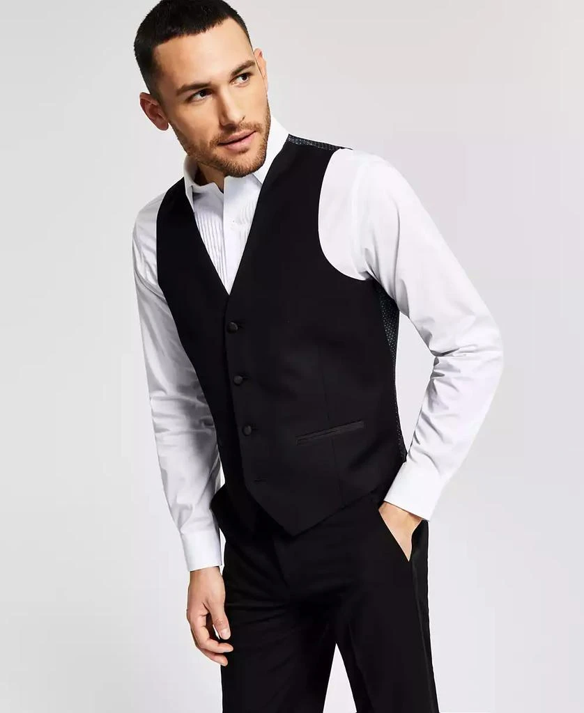 Alfani Men's Classic-Fit Stretch Black Tuxedo Vest, Created for Macy's 1