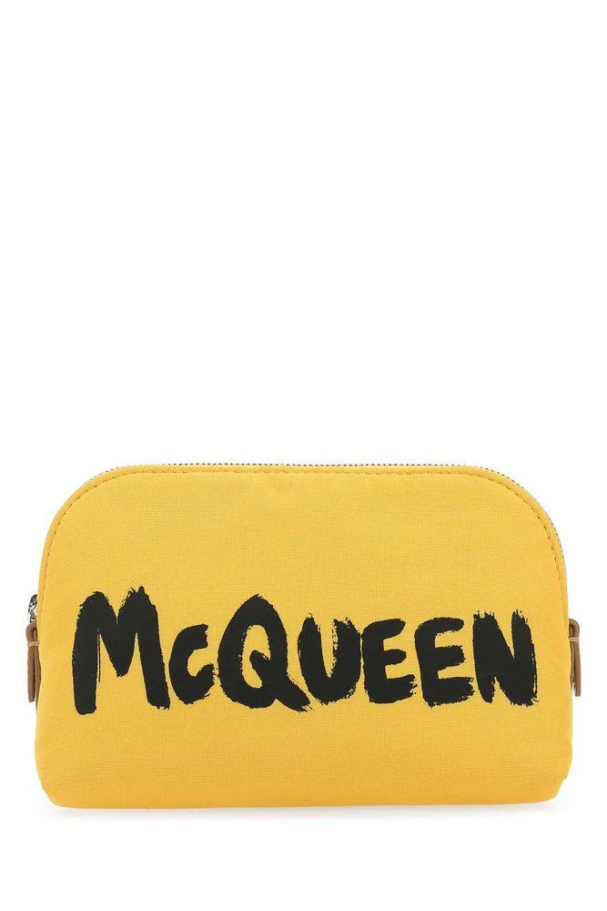 Alexander McQueen Alexander McQueen Logo-Printed Zipped Makeup Bag 1