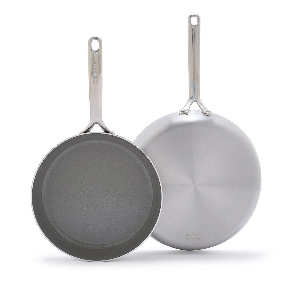 Greenpan GP5 Stainless Steel 9.5" & 11" Frypan Set 1
