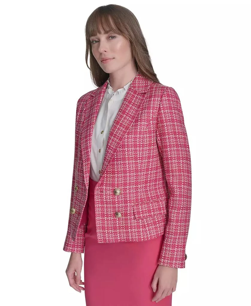 Tommy Hilfiger Women's Double-Breasted Tweed Blazer 3