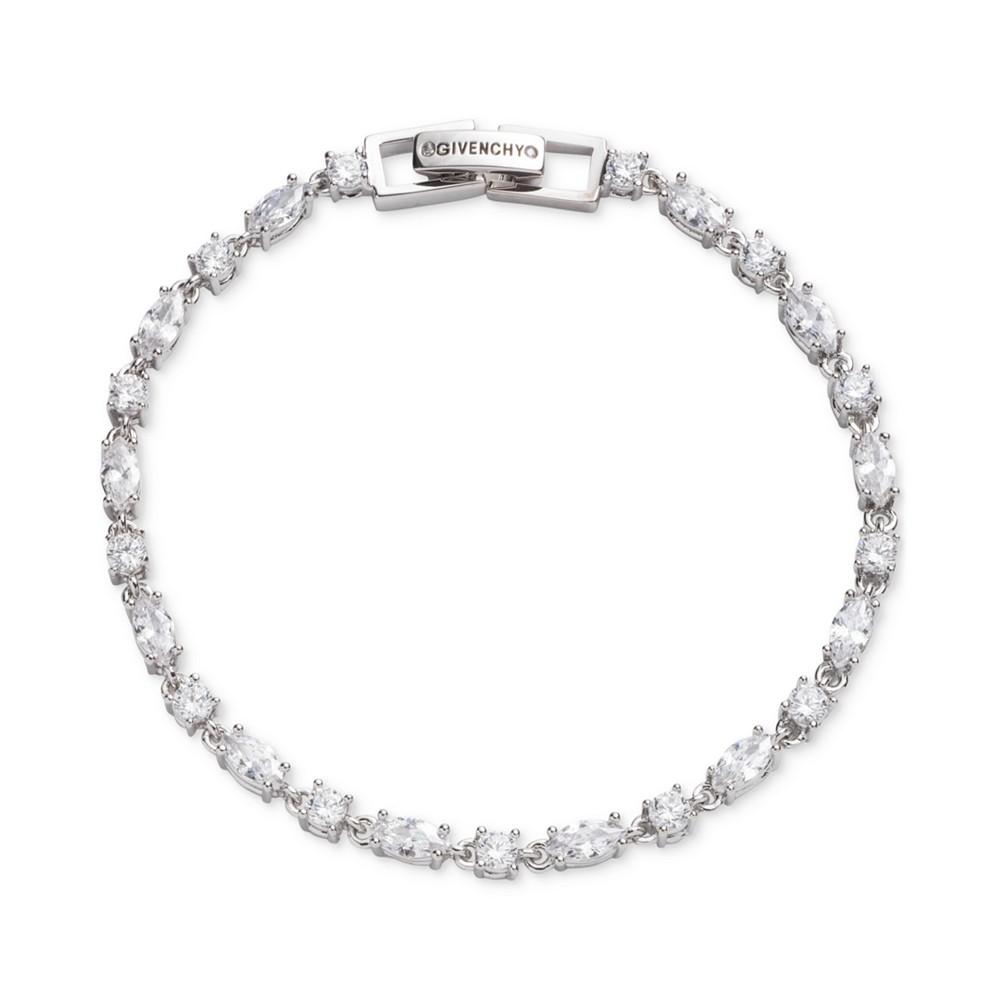 Givenchy Silver-Tone Round & Marquise-Cut Cubic Zirconia Tennis Bracelet