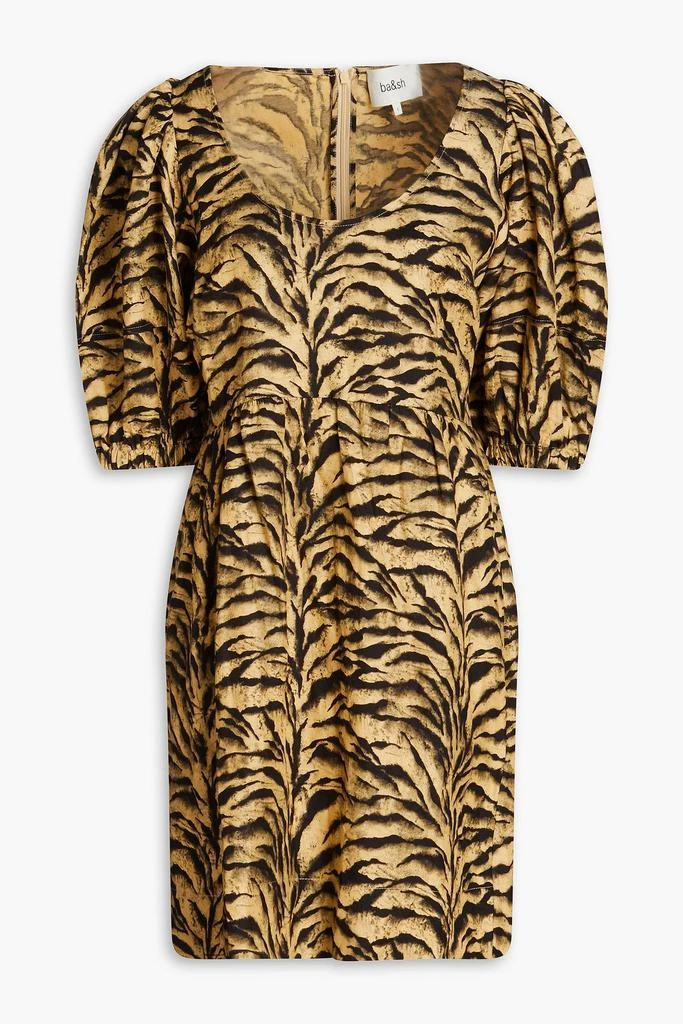 BA&SH Zola tiger-print woven mini dress 1