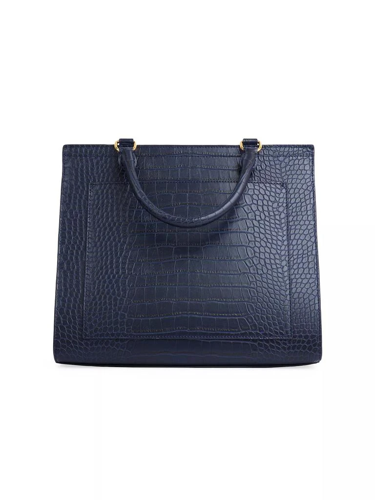 Modern Picnic Large Luncher Embossed Faux Leather Shoulder Bag 5