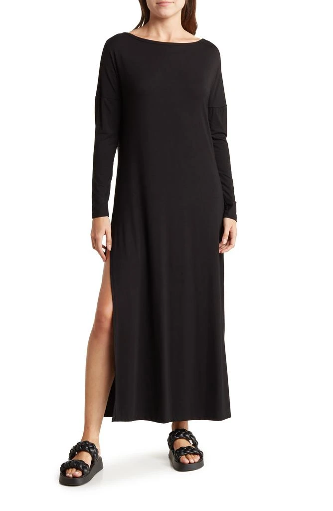 Shop Long Sleeve Maxi T-Shirt Dress on Sale at BeyondStyle – Get