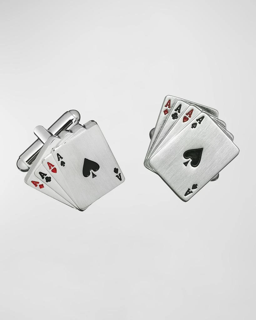 Link Up Men's Aces Wild Poker Card Cufflinks 3