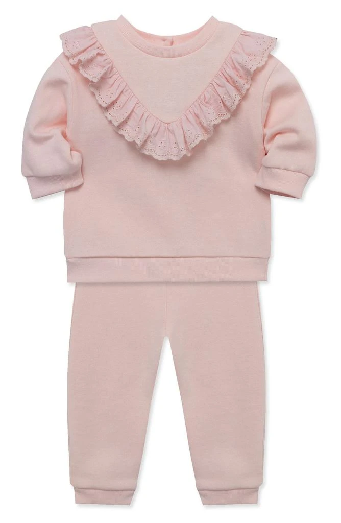 Little Me Eyelet Ruffle Sweatshirt & Sweatpants Set 4