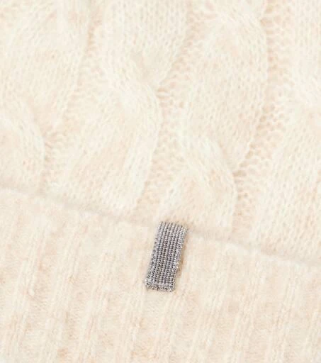 Brunello Cucinelli Cable-knit mohair beanie 3
