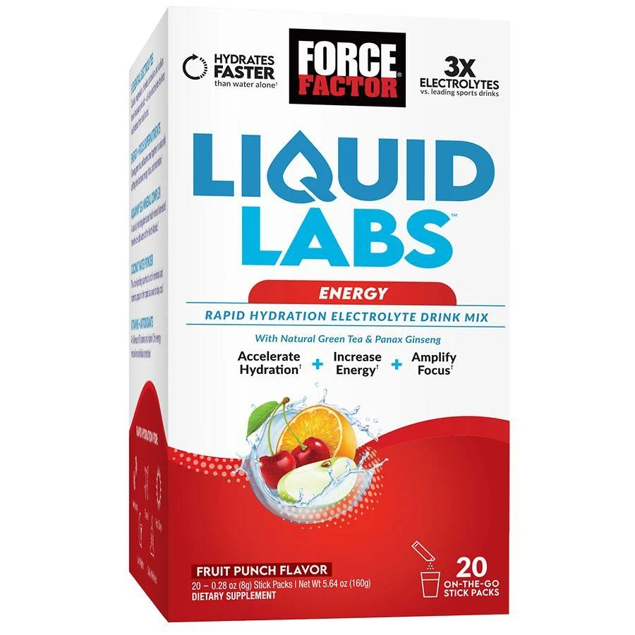 Force Factor Energy, Rapid Electrolyte Drink Mix Fruit Punch 1