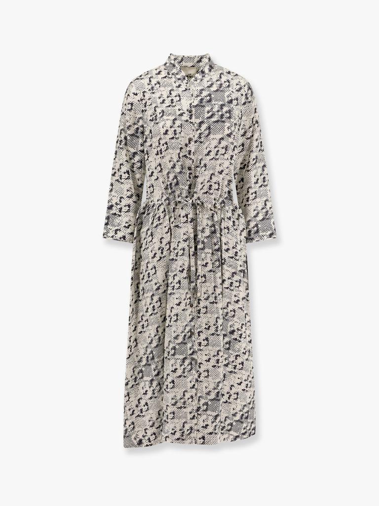 Tory Burch Belted silk-trimmed wool midi dress - Dresses