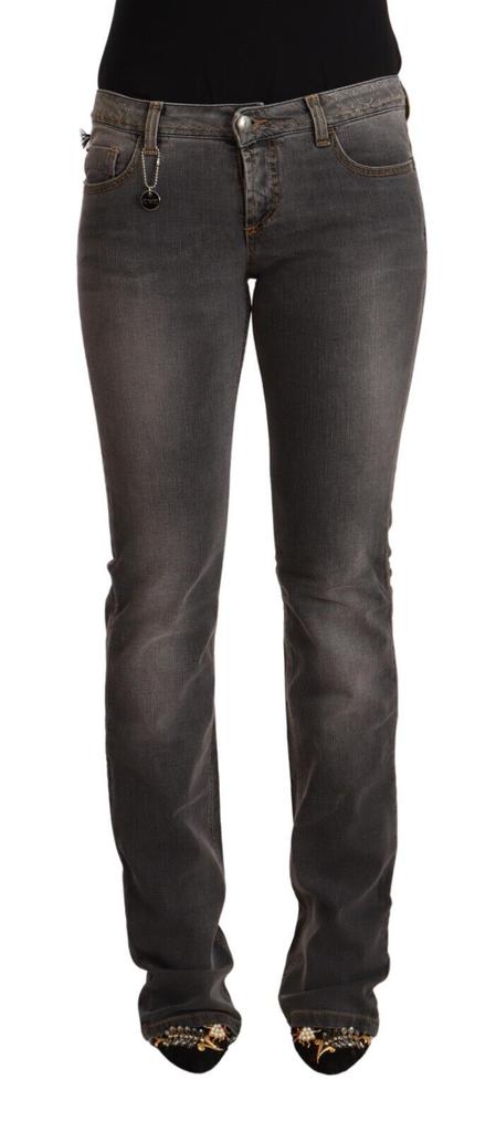 Costume National Costume National Gray Washed Low Waist Straight Denim Jeans