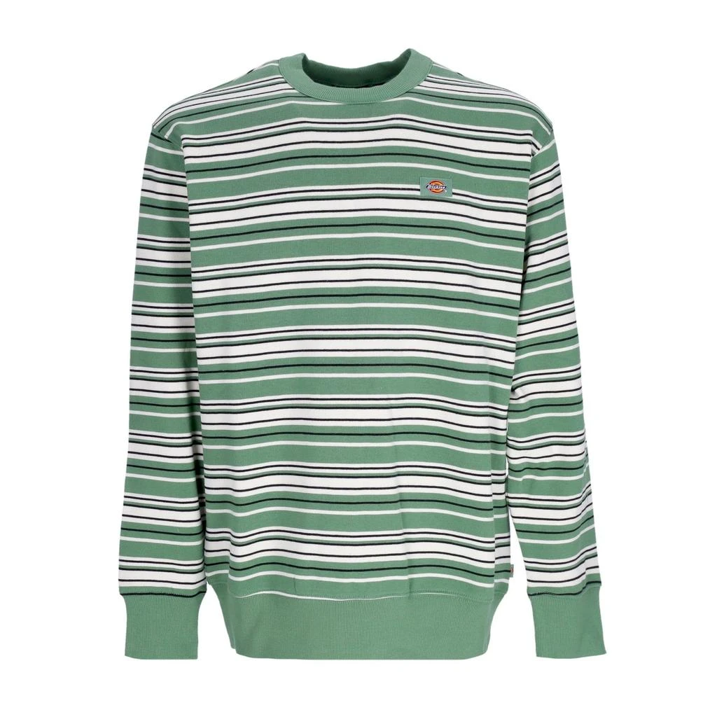 DICKIES Westover Men's Crewneck Sweatshirt Stripes Sweatshirt Dark Ivy 1