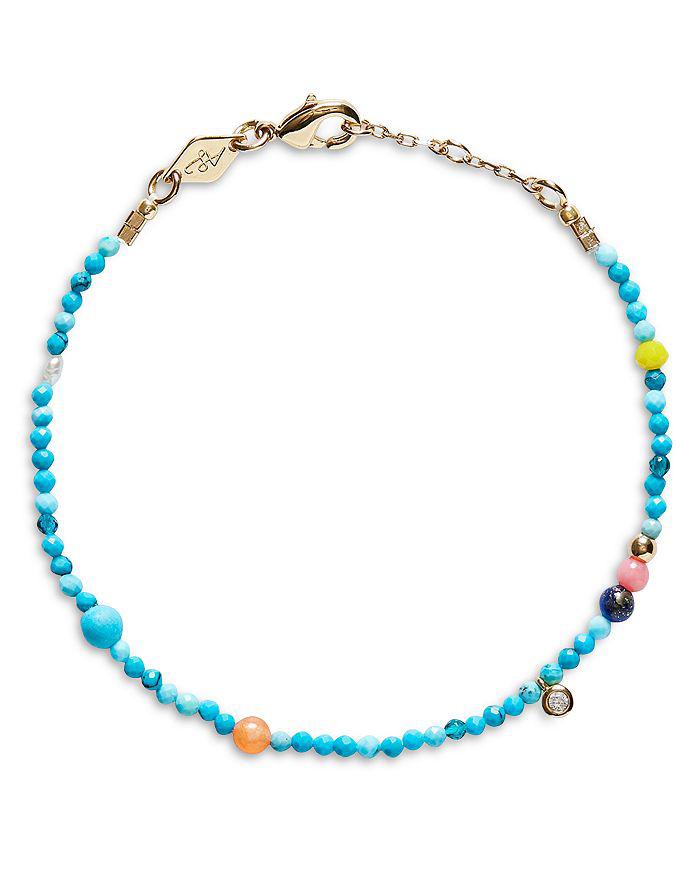 ANNI LU Dotty Multi Gemstone Beaded Bracelet