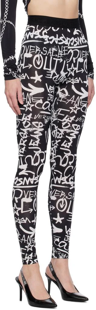 Versace Black Graffiti Leggings 2