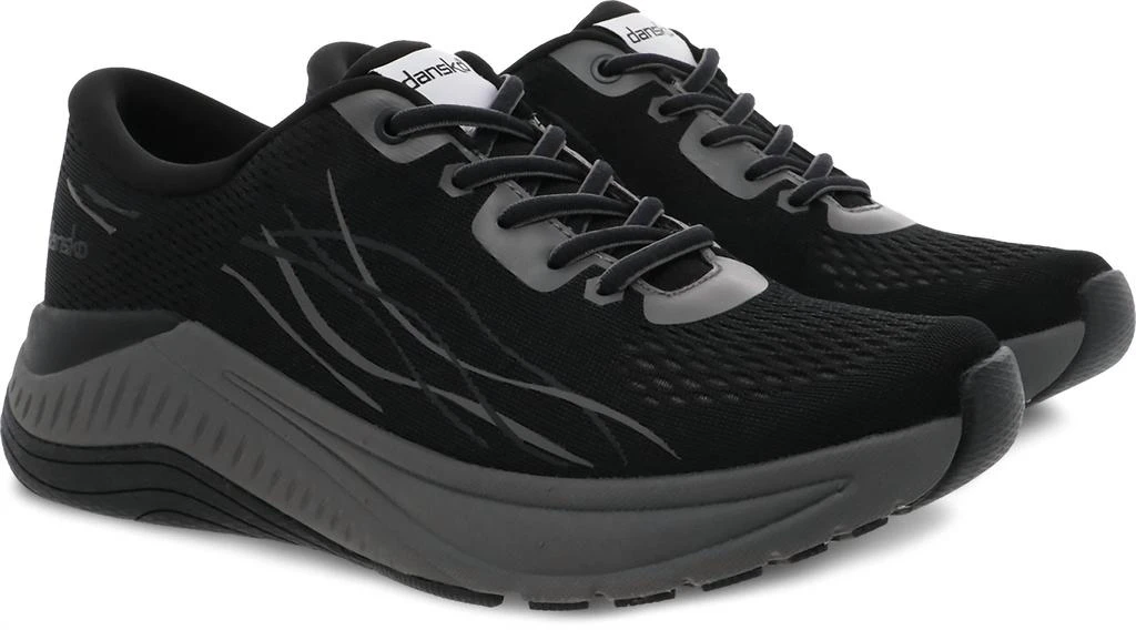 Dansko Women's Pace Walking Sneakers In Black/grey Mesh 3
