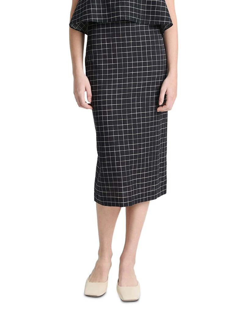Vince Trellis Plaid Pencil Skirt 1