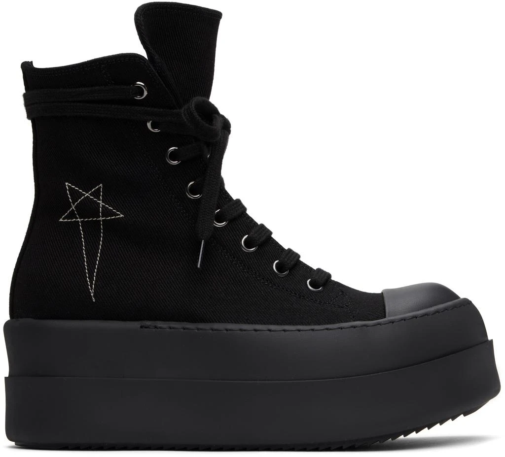 Rick Owens Black Hollywood Double Bumper Sneaks Sneakers 1