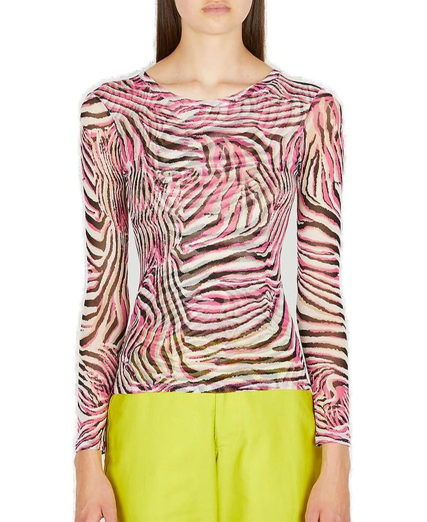 Collina Strada Collina Strada Cardio Animal Printed Mock Neck Top 1
