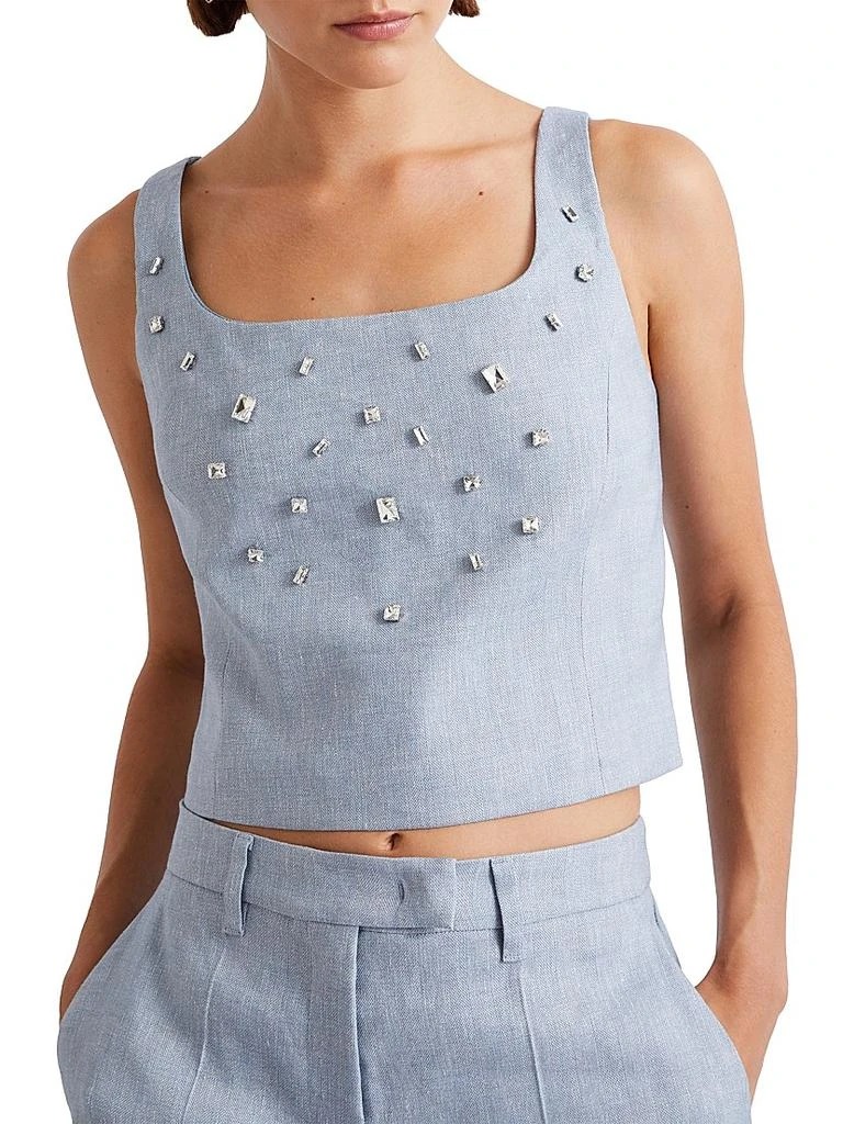 Marella Stretch Linen and Viscose Top 2