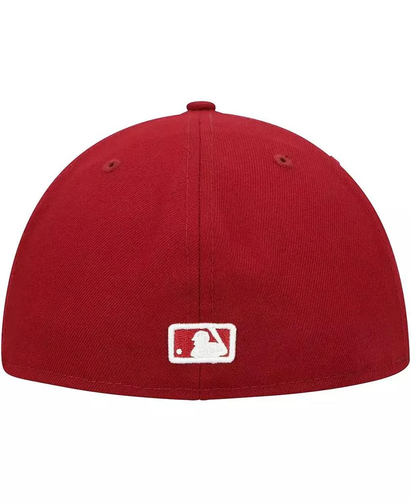 New Era Men's Cardinal Tampa Bay Rays White Logo 59FIFTY Fitted Hat 5