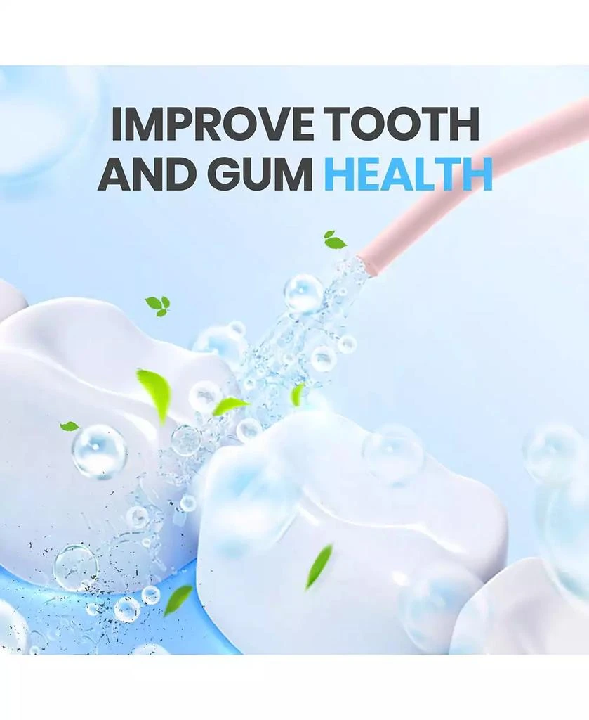 HEATDAZ Cordless Water Flosser, Portable Electric Water Dental Flossers, Rechargeable Oral Irrigator for Travel with 4 Nozzles and 4 Modes 4