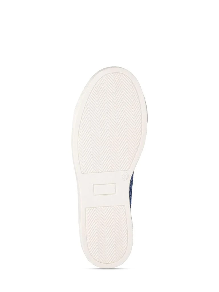 Moschino Leather 
Denim Lace-up Sneakers 4
