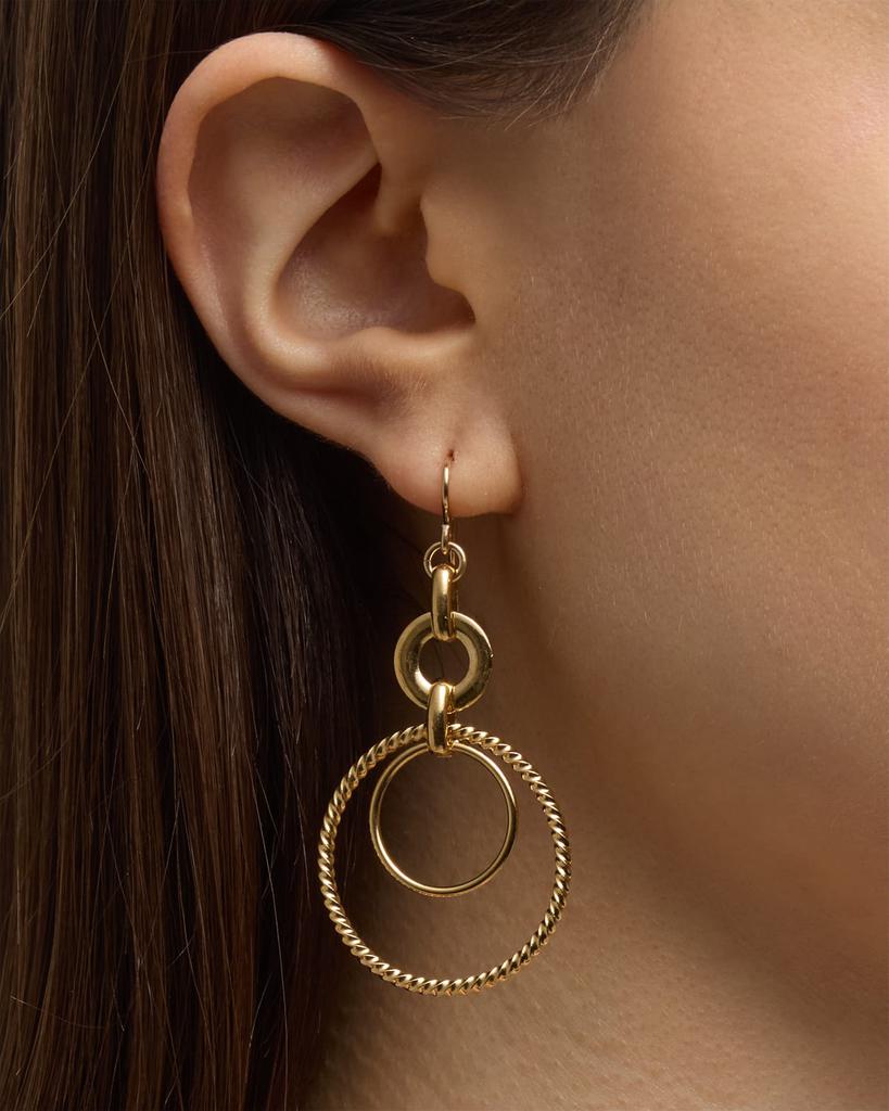 Devon Leigh Double Circle Drop Earrings