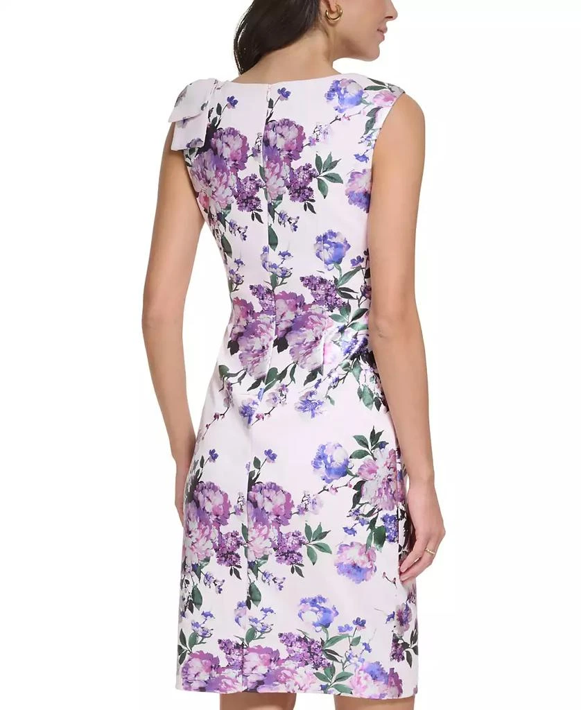 Jessica Howard Women's Floral Print Asymmetric Sleeveless Sheath Dress 2