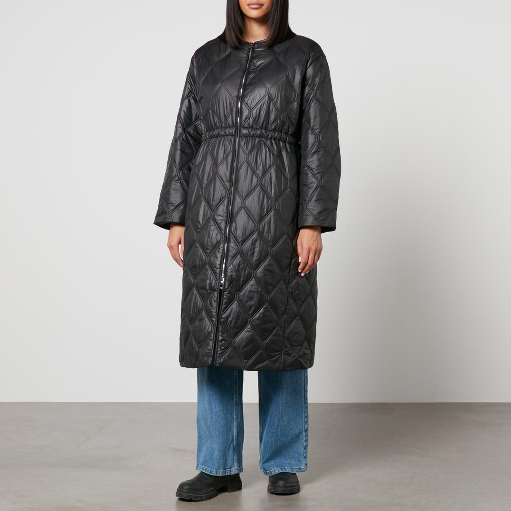 Shiny Long Quilted Shell Coat – On Sale Now with Up to 50