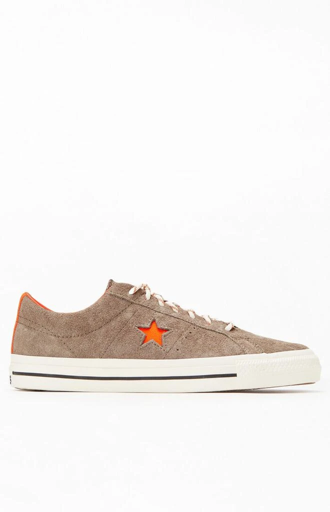 Converse Green One Star Pro Suede Shoes 1