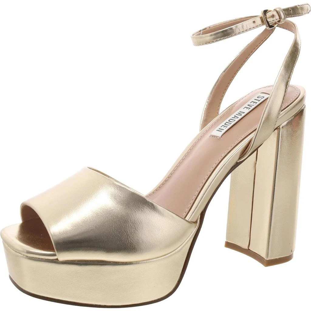 Steve Madden Lourdes Womens Buckle Patent Leather Platform Heels 1