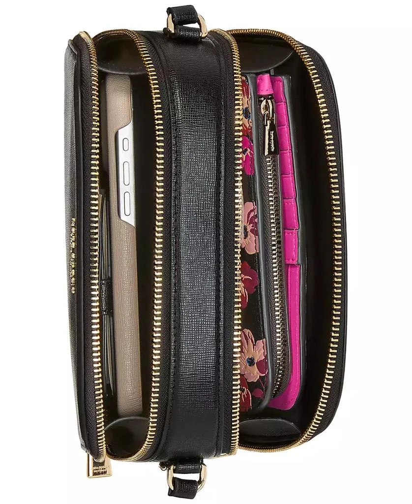 Kate Spade Devin Saffiano Leather Double Zip Dome Crossbody Bag 6