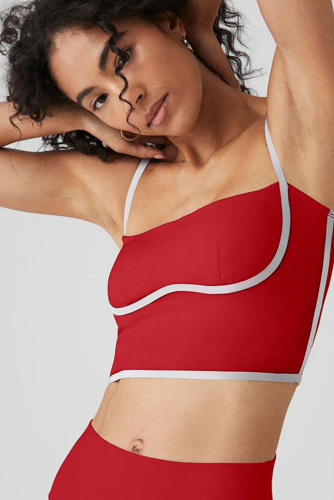 Alo Airbrush Streamlined Bra Tank - Classic Red/White 4