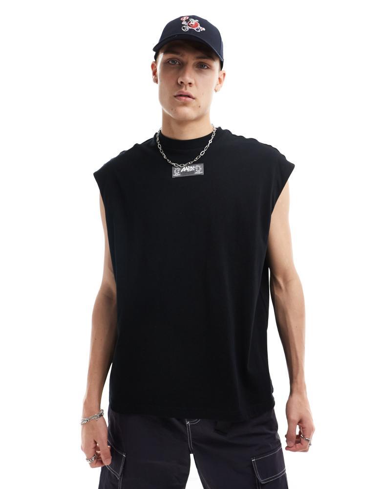 AAPE Aape By A Bathing Ape loose fit tank top in black