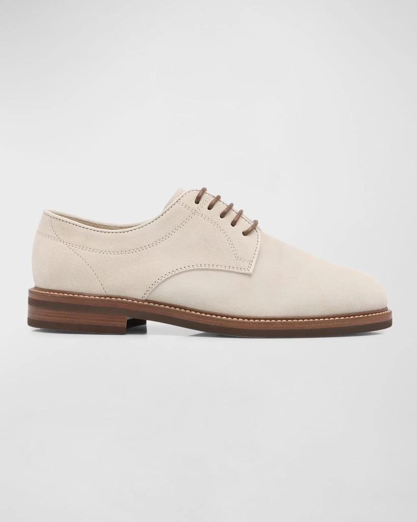 Brunello Cucinelli Men's Suede Derby Shoes 1