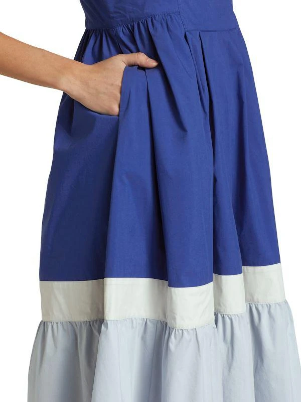Barneys New York Colorblock Tiered Midi-Dress 4