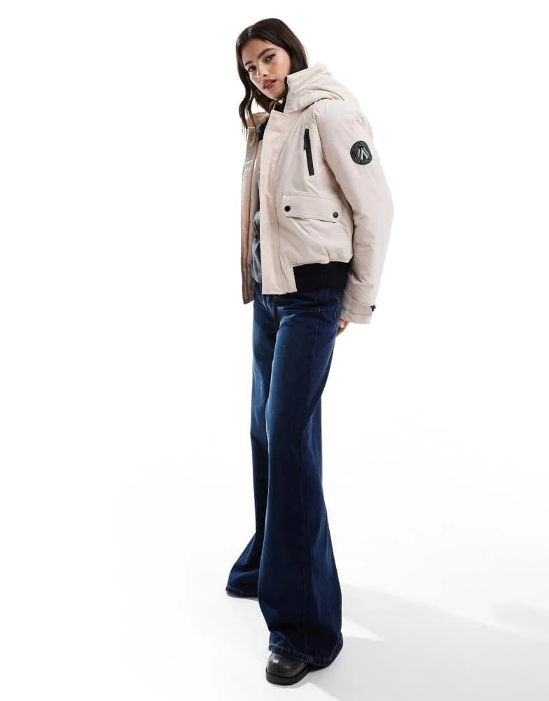 Superdry Superdry Everest hooded bomber jacket in moonlight grey 4