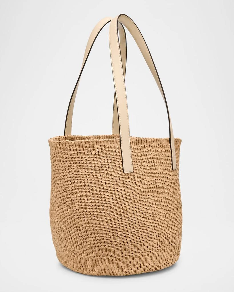 Chloé Large Horse Medal Basket Tote Bag in Paper and Leather 3