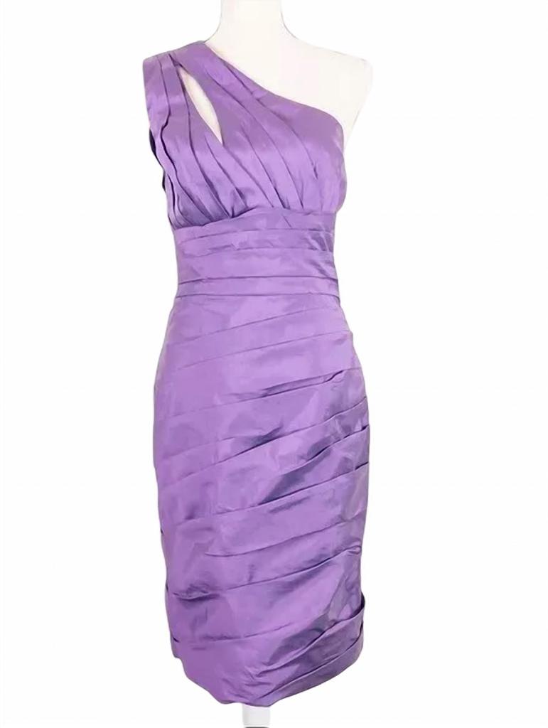 Monique Lhuillier Monique Lhuillier - One Shoulder Pleated Party Dress